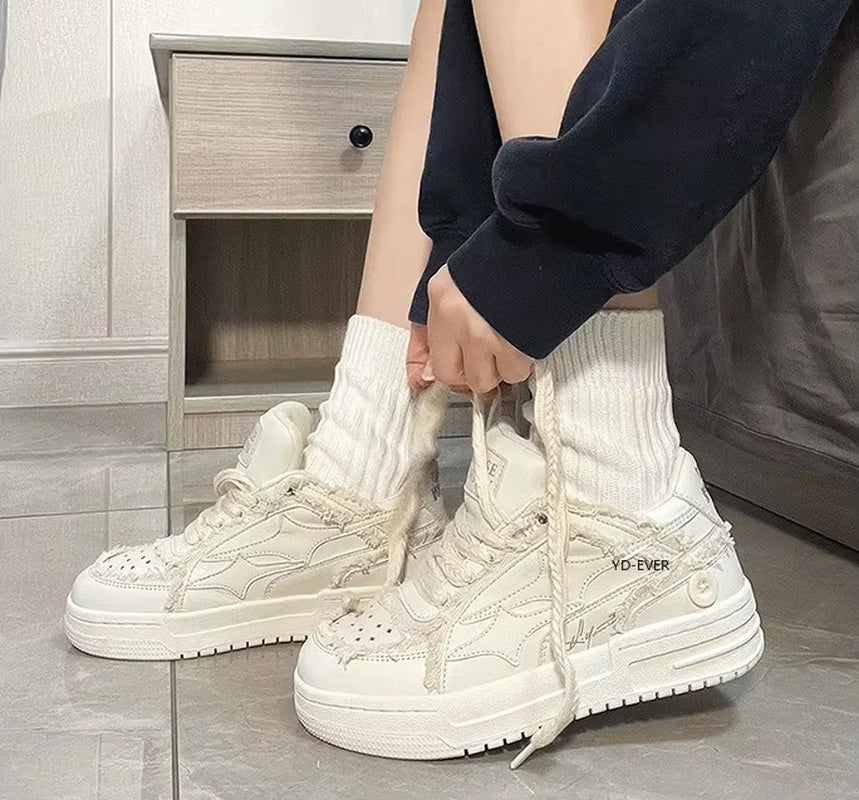 Retro Punk Y2K Star Skateboard Sneakers for Women and Men - Denim Purple Fashion Footwear for Outdoor, Gym, and Casual Sports