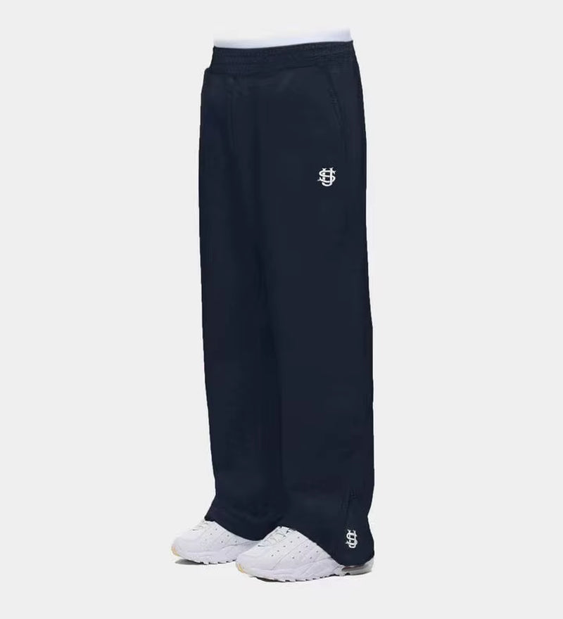 Y2K Fashion Jogger Sweatpants Loose Embroidery Labeled Open Leg Wide Leg Pants Trendy Pocket Couple Straight Pants Men'S Hoodie