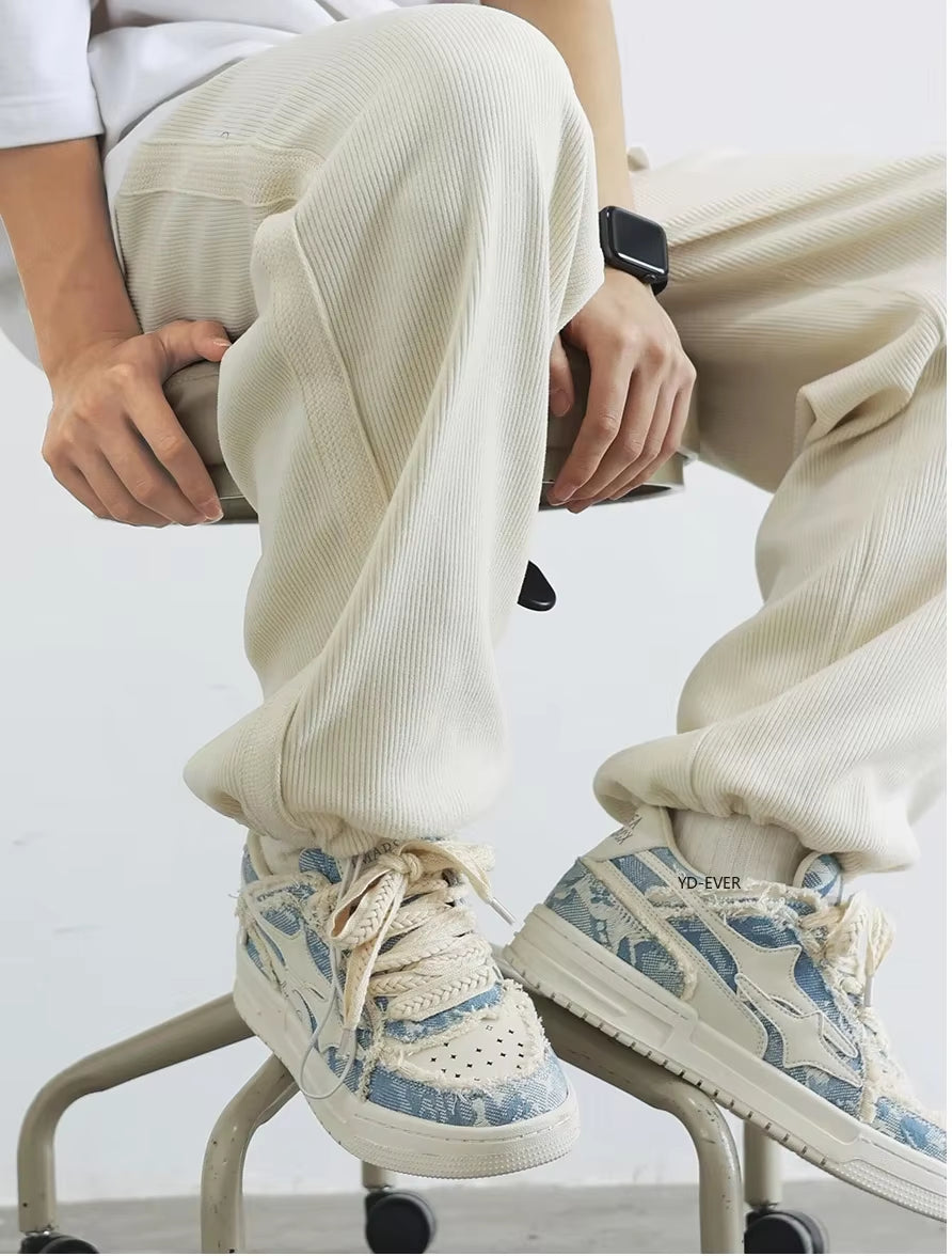 Retro Punk Y2K Star Skateboard Sneakers for Women and Men - Denim Purple Fashion Footwear for Outdoor, Gym, and Casual Sports