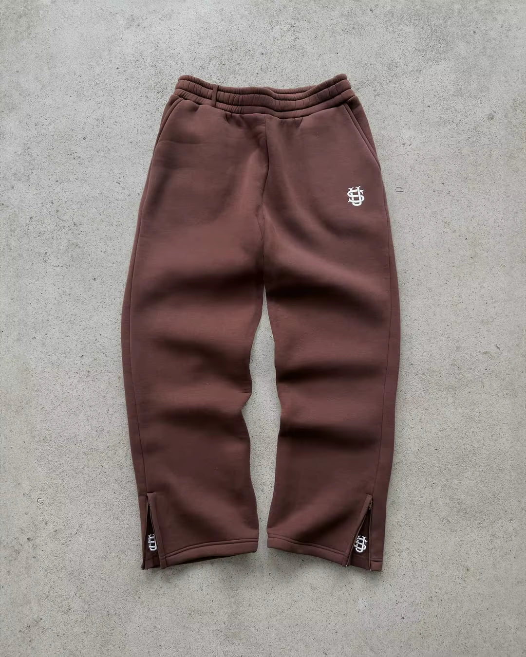 Y2K Fashion Jogger Sweatpants Loose Embroidery Labeled Open Leg Wide Leg Pants Trendy Pocket Couple Straight Pants Men'S Hoodie