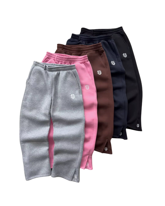 Y2K Fashion Jogger Sweatpants Loose Embroidery Labeled Open Leg Wide Leg Pants Trendy Pocket Couple Straight Pants Men'S Hoodie